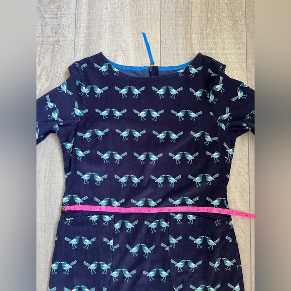 Boden Corduroy Love Bird Print Dress - Picture 3 of 9